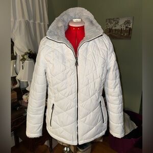 Free Country Women's White Quilted Puffer Jacket